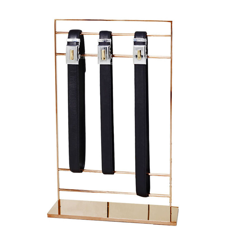 Top Quality Stainless Steel Silver Gold Retail Store Shop Belt Display Stand Props Rack