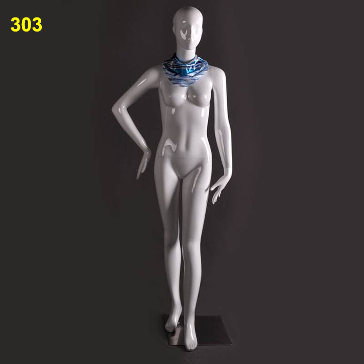 XINJI Fashion Window Clothes Display Full Body Matte Gloss White Color Woman Mannequin Dummy