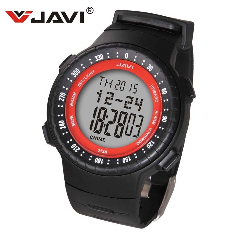 JAVI New Fashion Outdoor Sport Multifunctional Altimeter Watch For Climbing Air Pressure Temperature Weather Forecast