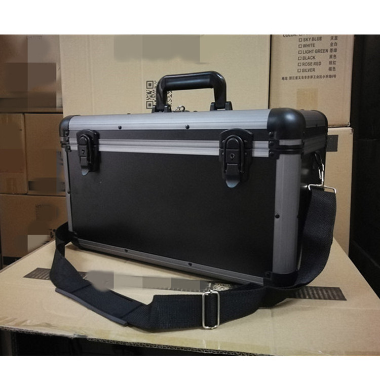 Aluminum Black Waterproof Hard Protective Glass Display Gun Pilot Case with Customized Foam