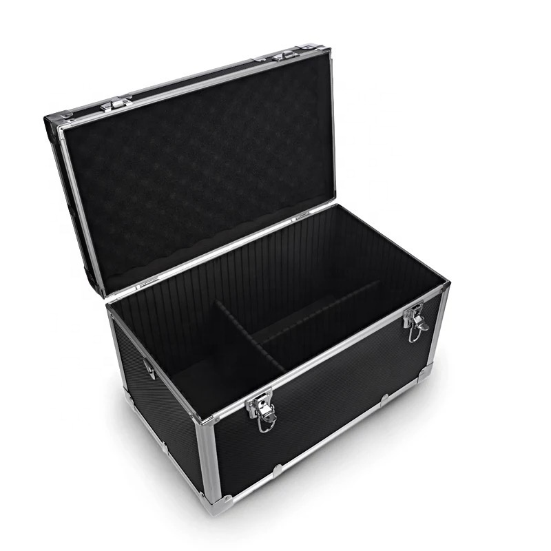 Lockable Silver Profile Aluminum Aluminum Barber Tool Case Flight Case with Foam Padding