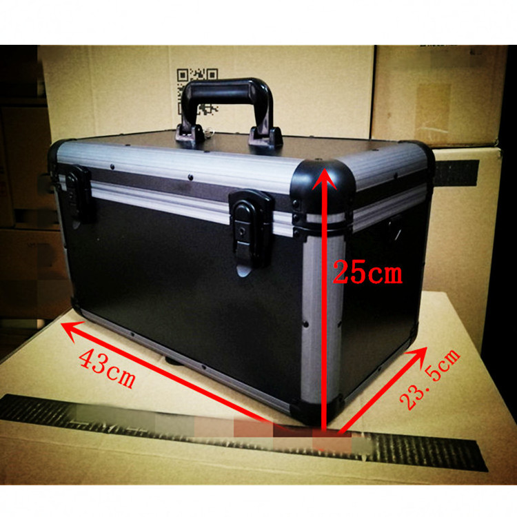 Aluminum Black Waterproof Hard Protective Glass Display Gun Pilot Case with Customized Foam