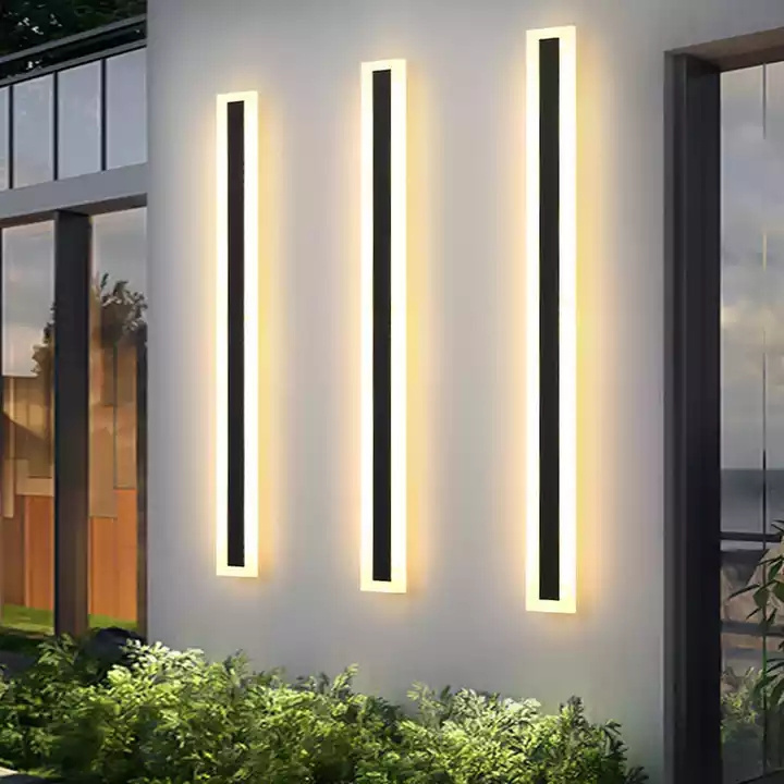 Modern Luminaire Garden Sconce Linear Strip Ip65 Aluminum Long Outdoor LED Wall Light