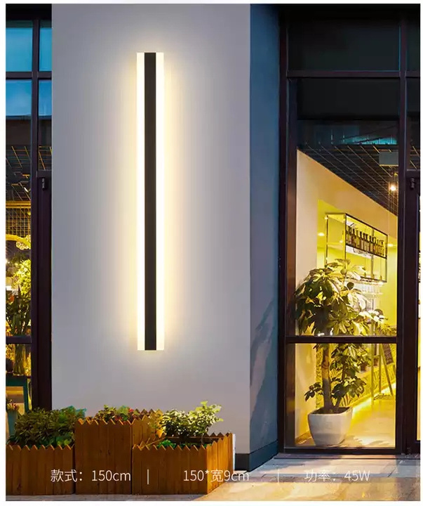 Modern Luminaire Garden Sconce Linear Strip Ip65 Aluminum Long Outdoor LED Wall Light