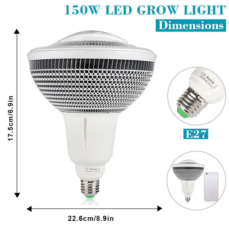 New EcoSmart 150W Equivalent 3500K 4000K 5000K Selectable PAR 38 Dimmable LED Grow Light Bulb