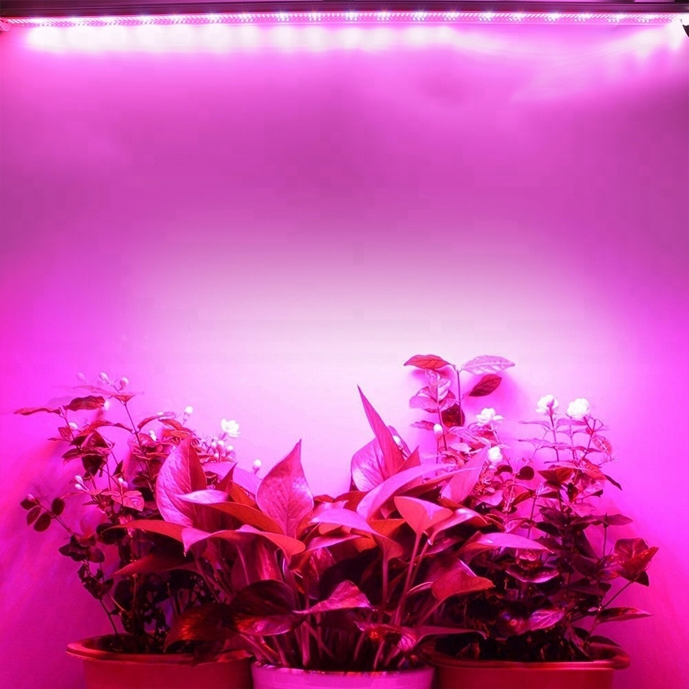 T8 High Output Plant Grow Light Strip120cm Full Spectrum Sunlight Replacement with Reflectors for Indoor Plant