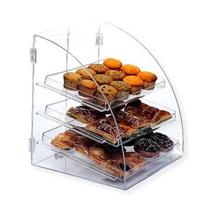 Transparent Acrylic Bakery Bread and Cakes Retail Display Showcase Acrylic Food Display Case