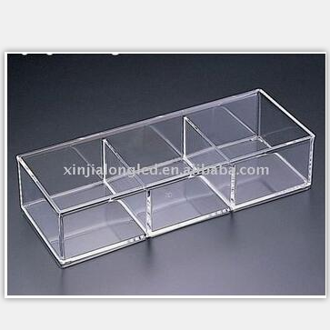 Clear Acrylic Compartment Storage Box Acrylic Display Storage Box with Dividers Acrylic Storage Box Wholesale