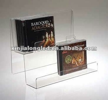 Acrylic Clear Counter CD Holder Display Stand Acrylic CD DVD Counter Stand