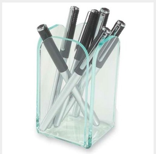 Wave-shaped Clear Acrylic Pen Display Stand Acrylic Pencil Holder Stand