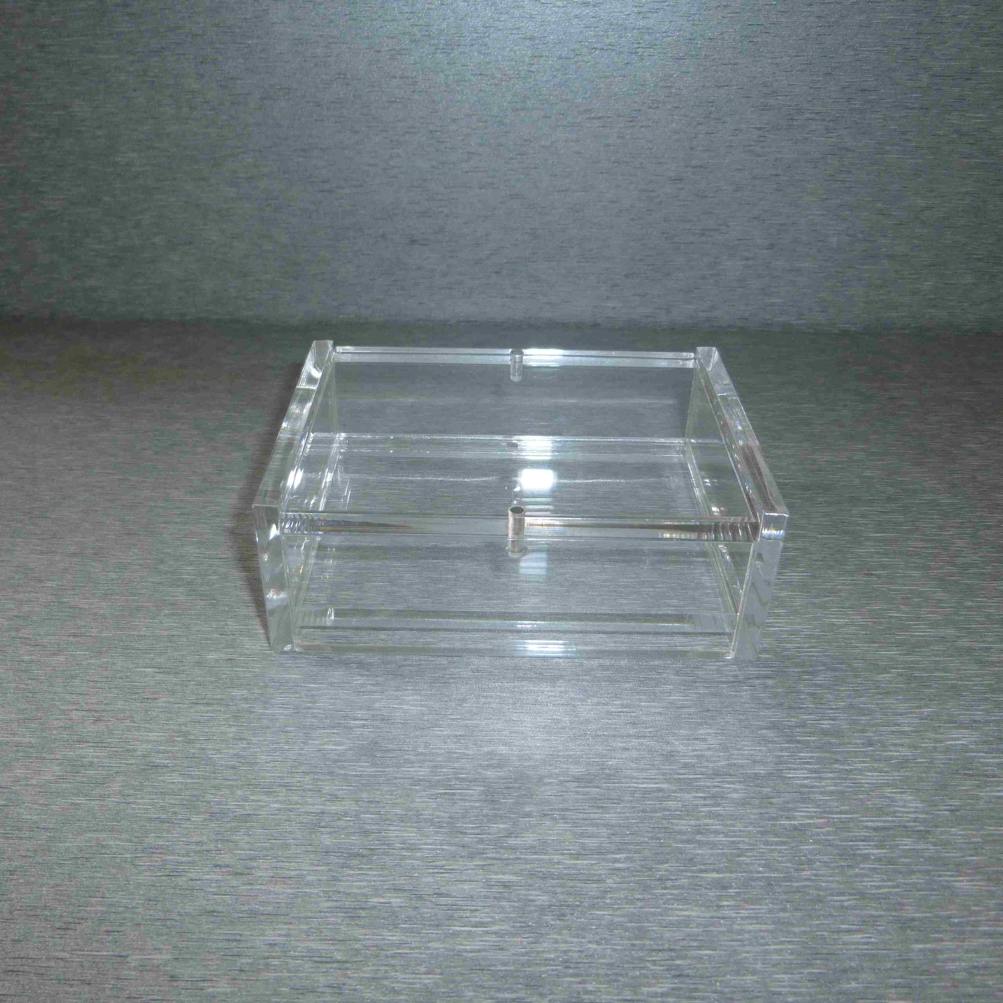 Acrylic single deck case with engraving Acrylic playing cards container box