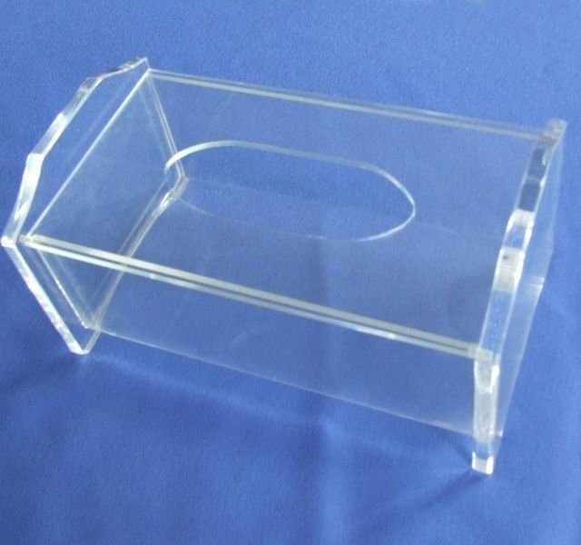 Desktop Clear Acrylic Removable Facial Tissue and Napkin Box Acrylic Handkerchief Dispenser Box