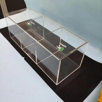 Clear Acrylic Compartment Storage Box Acrylic Display Storage Box with Dividers Acrylic Storage Box Wholesale