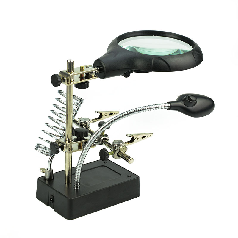 MG16129-C Magnifier Repair Tool 3 In 1 Soldering Iron Stand Holder Solder Station