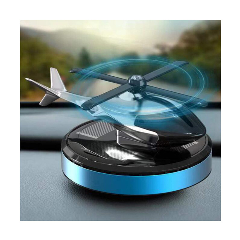 Wholesale Factory Luxury Propeller Helicopter Design Car Perfume Car Solar Perfume Diffuser Solar Rotating Car Freshener