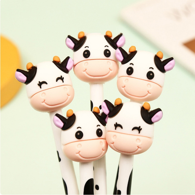 2024 Hot Sale latest 0.5mm Retractable Anime Character Cartoon Dairy Cow Gel Pen