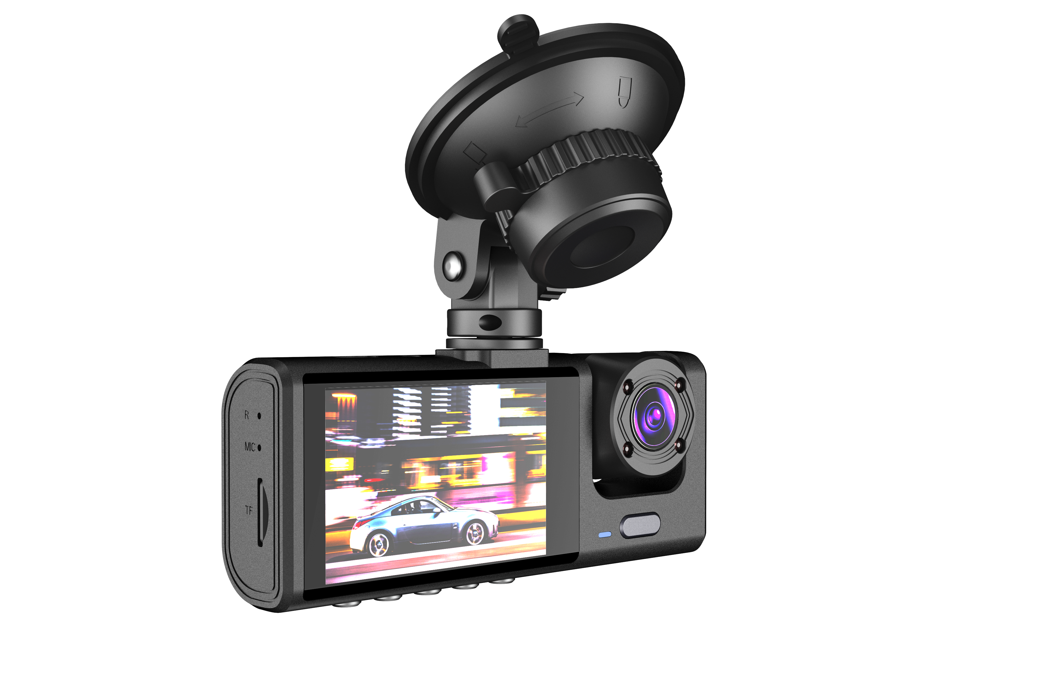 3 Channel Dash Cam car dvr front and back inside full hd 1080p video car black box night vision