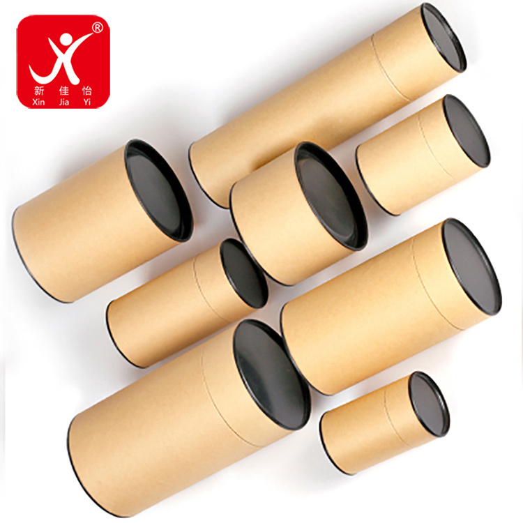 Hot sale Cardboard Tube Compression Packaging Paper Tube High Grade Golden Kraft Paper Tube Packaging