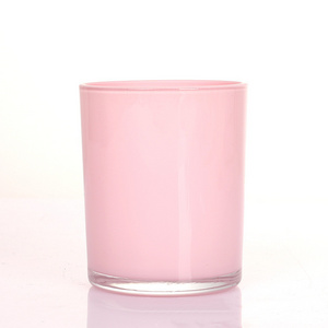 Empty Biodegradable Colorful Classic Solid Color Scented Glass Tea Wax Cup Thickened Glass Holder Candles