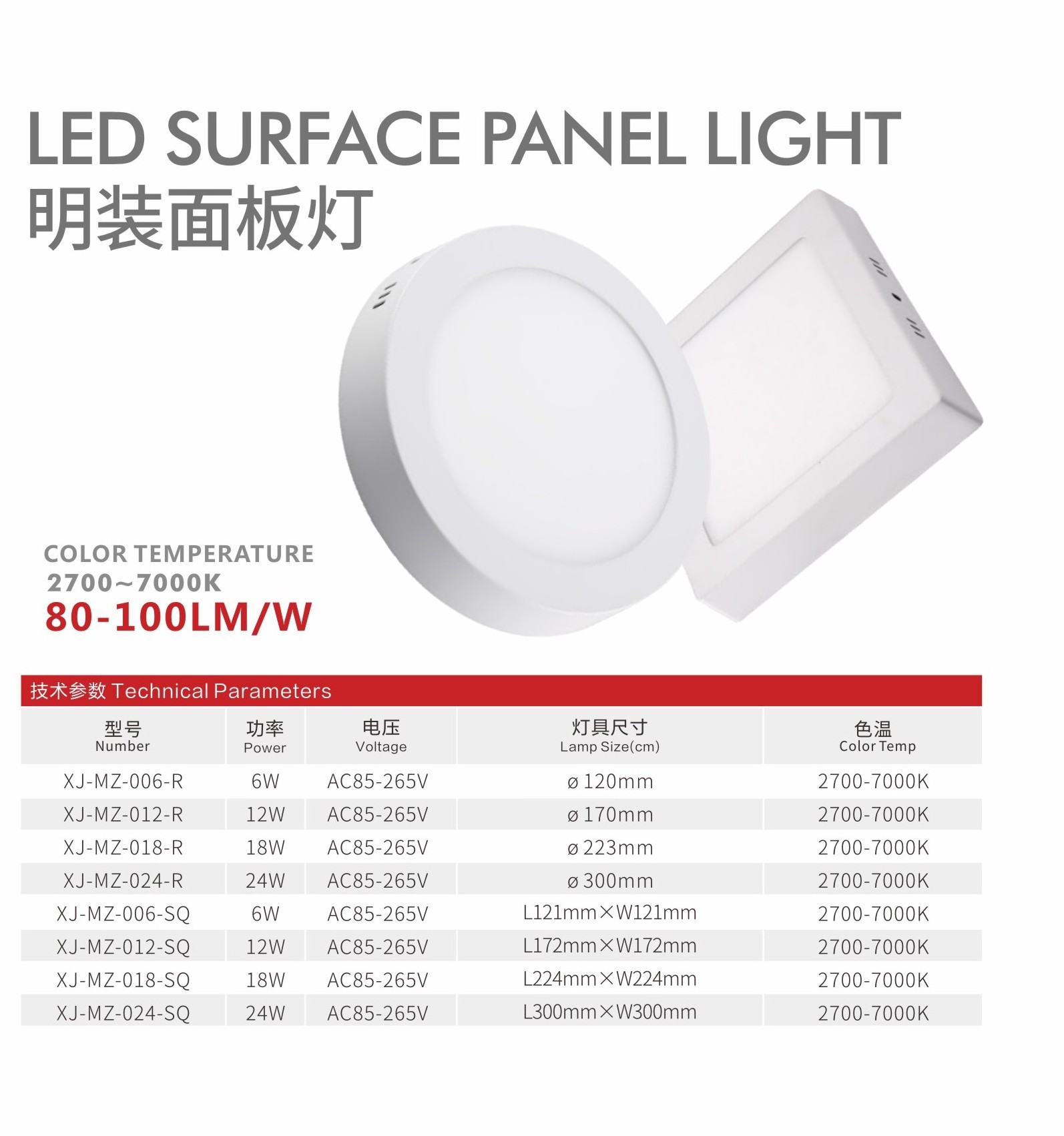 D300 round surface mounted led panel lights 24W led ceiling light panel