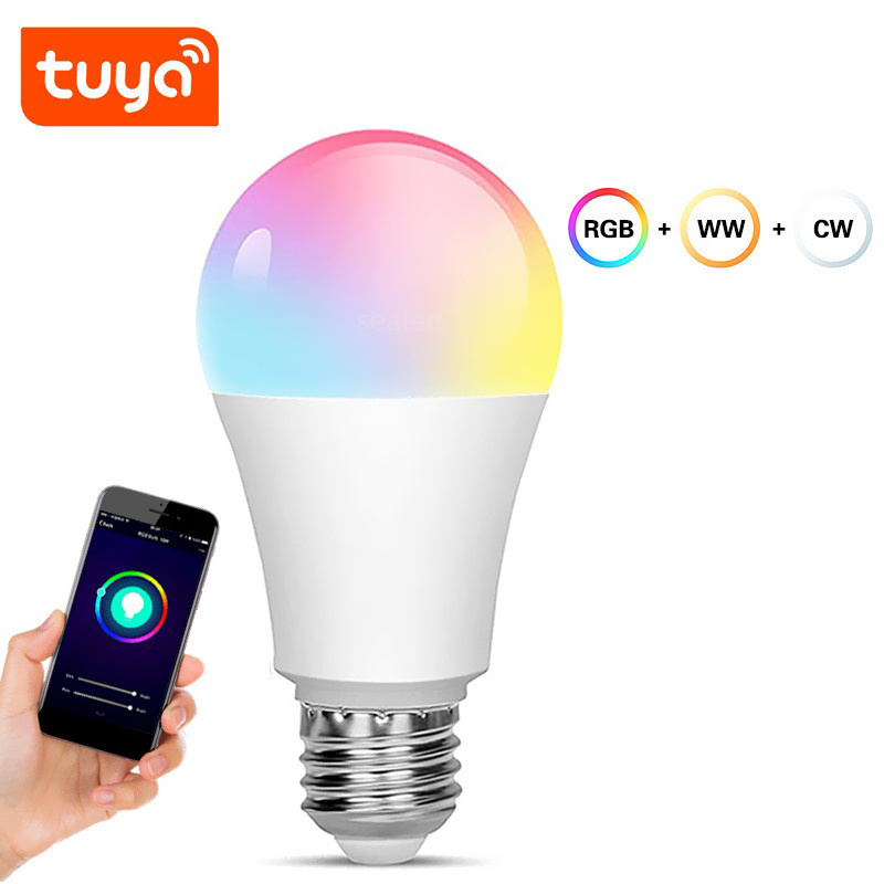 Smart Light Bulb E27 B22 RGB+3CCT LED Smart Tuya APP Light Bulb BLE Control Music Mode 9W 12W 15W A70  A60 bulb light skd