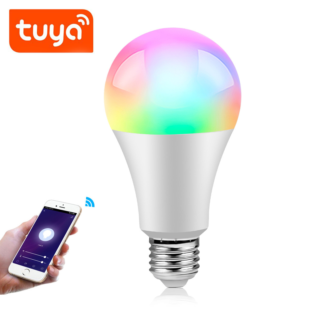 Smart Light Bulb E27 B22 RGB+3CCT LED Smart Tuya APP Light Bulb BLE Control Music Mode 9W 12W 15W A70  A60 bulb light skd