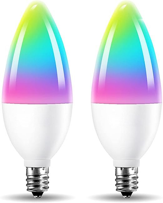 E12 LED Bulb 5W Small Candlestick Color Changing Dimmable Color LED Bulb With Remote Control RGB