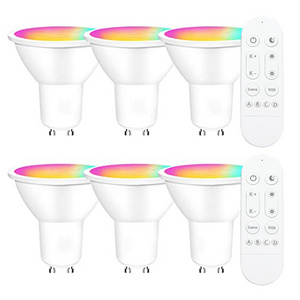 GU10 Spot Lighting Smart LED Light Spot Light, RGB+CCT Support Google Alex Assistant With Smart Life APP and Yandex