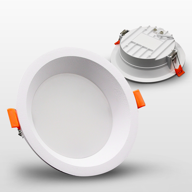 Aluminum housing round/square ceiling 7w recessed led down light