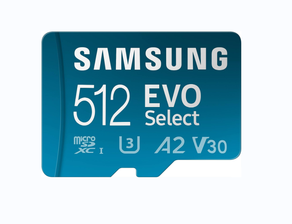 Samsung EVO Select 64 to 512GB microSDXC Memory Card + Adapter 130MB/s Full HD 4K UHD UHS-I U3 A2 V30 Expanded Storage Android