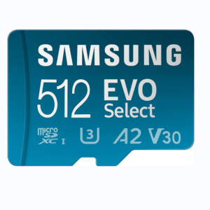 Samsung EVO Select 64 to 512GB microSDXC Memory Card + Adapter 130MB/s Full HD 4K UHD UHS-I U3 A2 V30 Expanded Storage Android