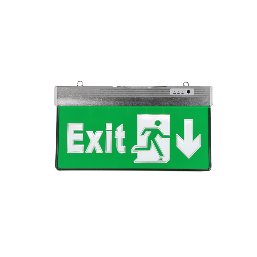 Xinjiu 3W Green Led Office Hotel Exit Sign Emergency Exit Lights For Home Power Failure Alarm