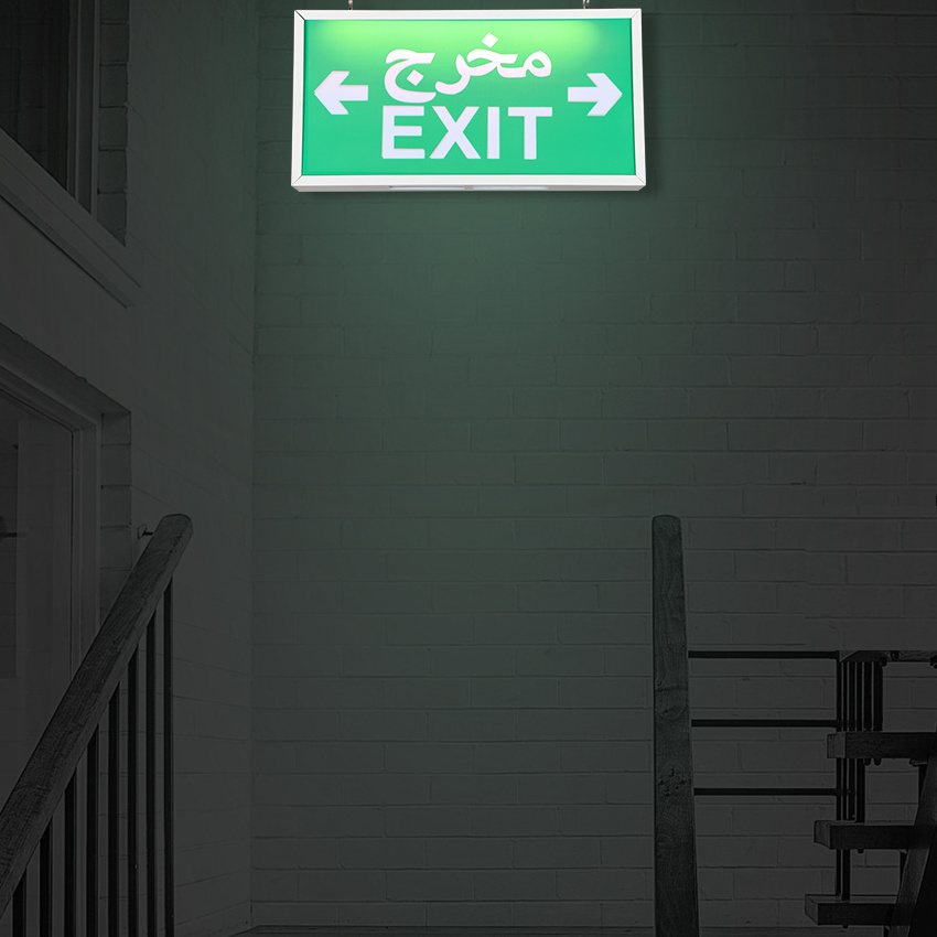 hanging mount battery powered emergency exit signs