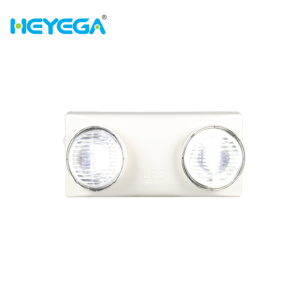 Wall mounted rechargeable twin spot  heads battery backup led emergency light for homes