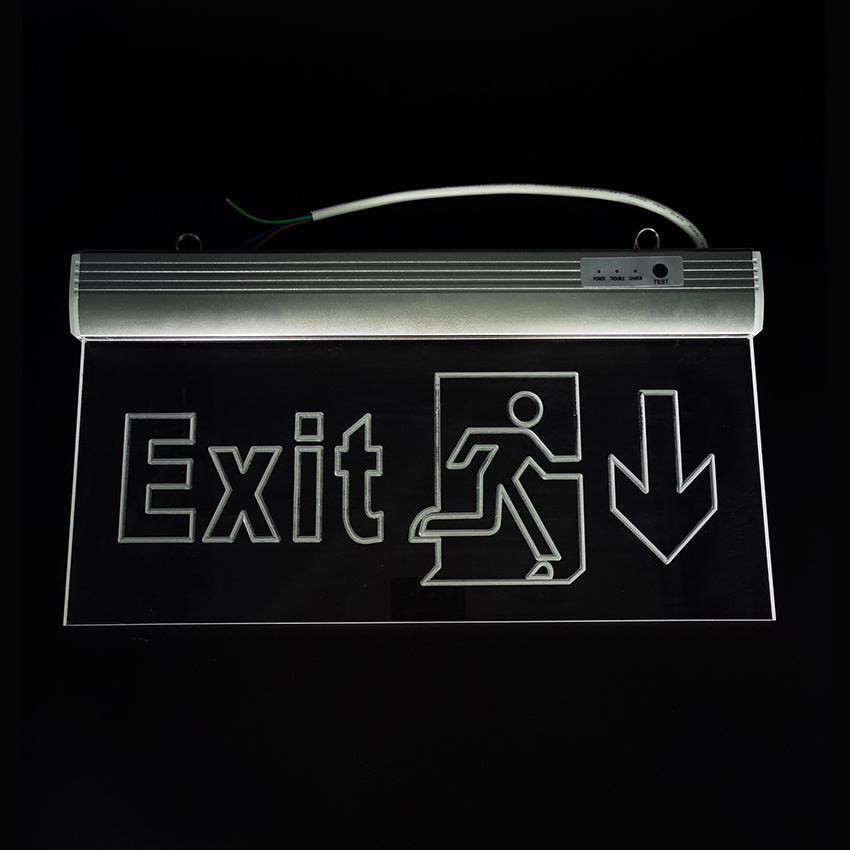 Acrylic rechargeable emergency led exit sign Board