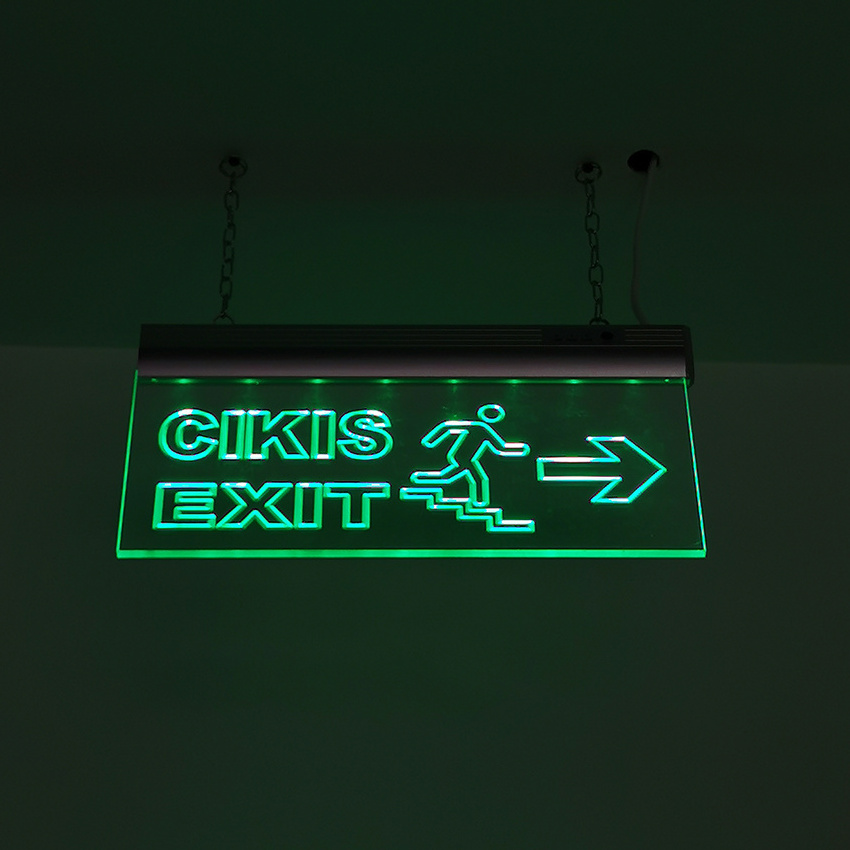 Acrylic rechargeable emergency led exit sign Board