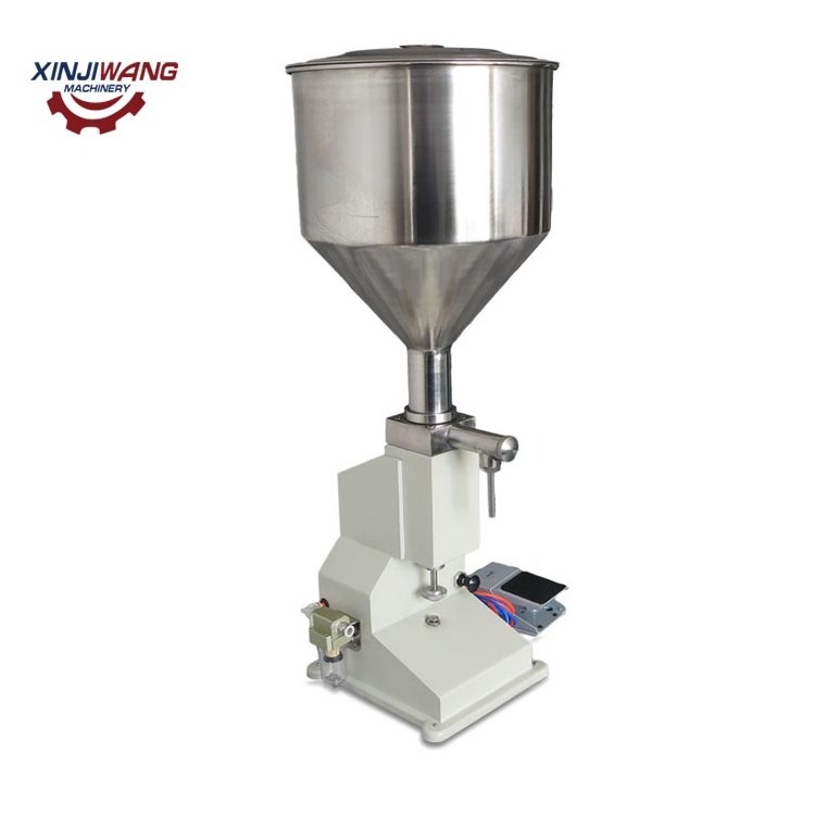 Cheap price manual pneumatic cosmetic cream lotion / paste small filling machine price