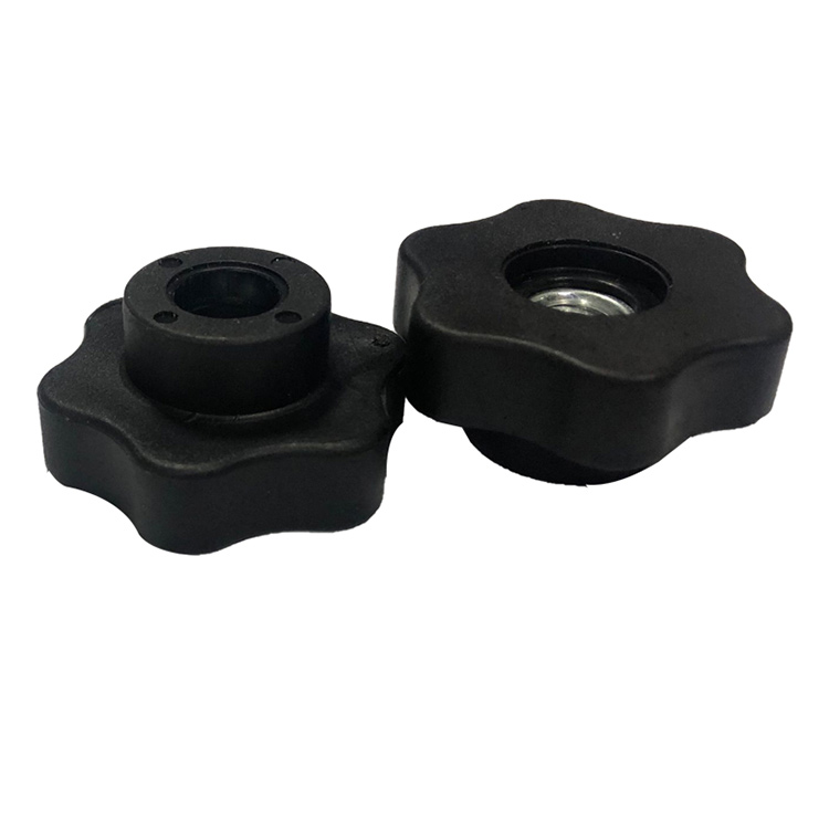 Plastic Flower Knurled Knob Screw Bakelite Star-shaped Clip Knob Black M5 M6 M8 M10 Stainless Steel Plastic Knob