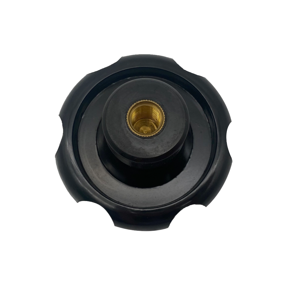 Matte Finish M4 M5 M6 M8 M10 Black Plastic Knurled Round Bakelite Plastic Injection Screw Clamping Lobe Knob