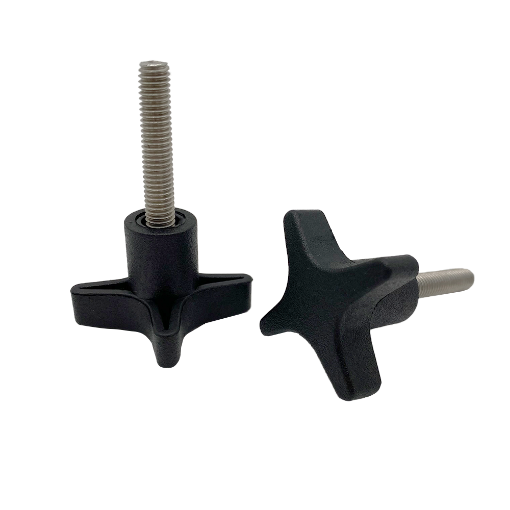 OEM Manufacturing Plastic Fixing Handle Fasteners Nylon Stainless Steel Crossed Four Corner Star Plastic Handle