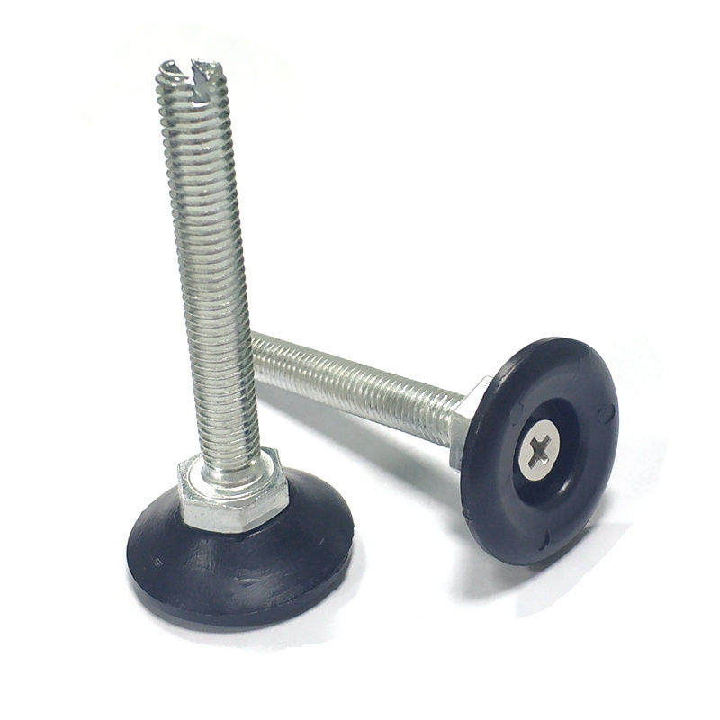 Customized sizes Plastic Base Screw metal foot Furniture Support mount Adjustable Leveling