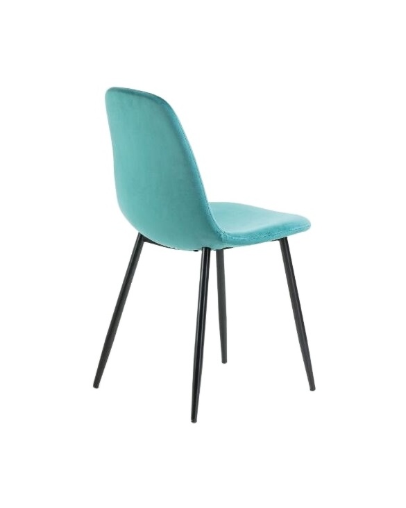 Modern home dining room furniture dining chair sky blue light luxury arm less high back chair