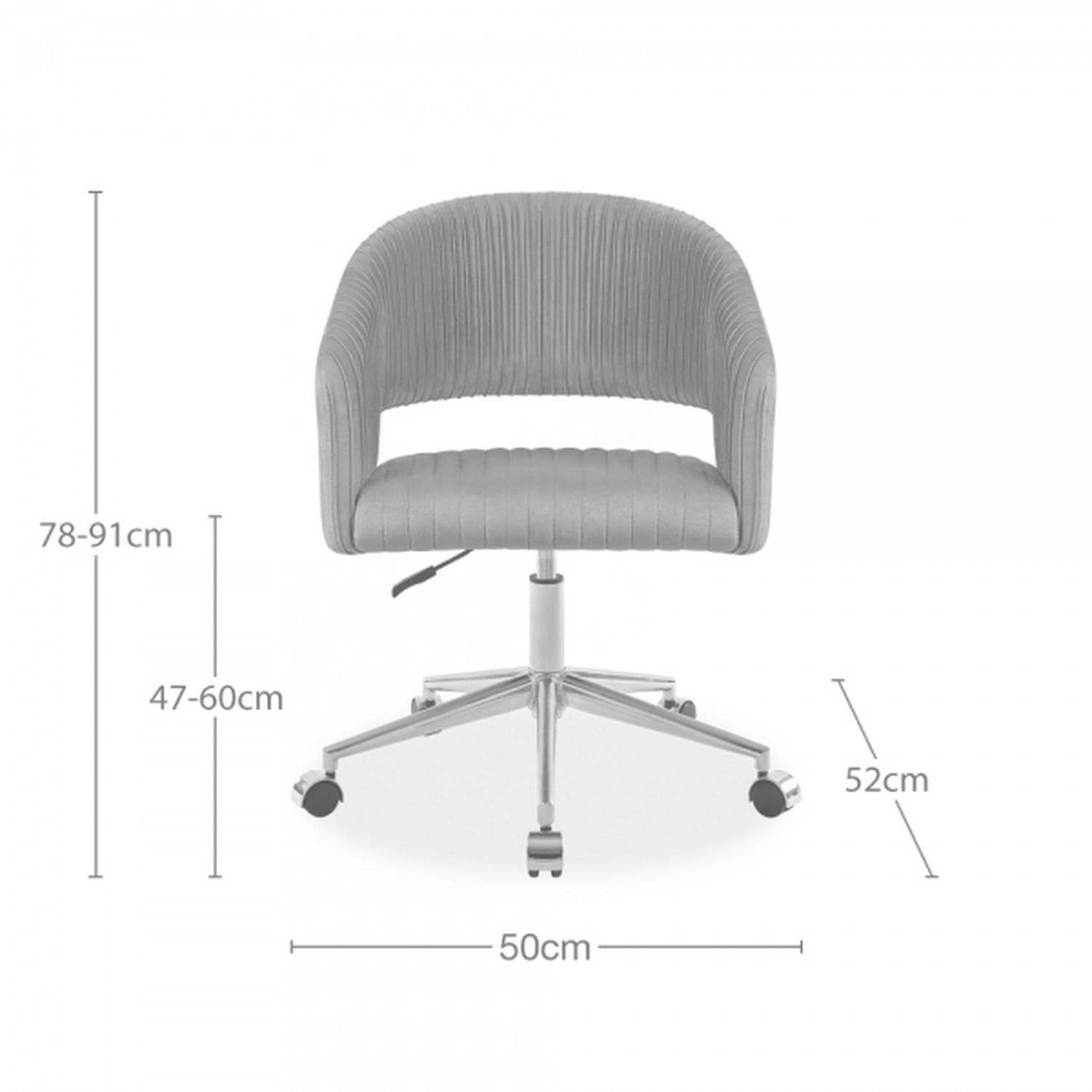 Home office chair adjustable swivel gray velvet chair for  study living room