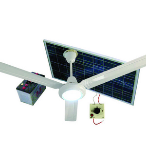 12V BLDC battery energy conservation with led light 56inch DC solar ceiling fan