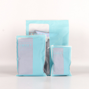 Eco-friendly Biodegradable Frosted sealing zipper lock Clothes bag For Shirt Swimwear Packaging