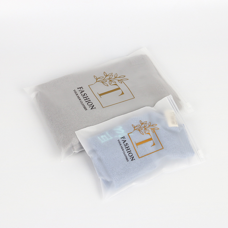 Eco-friendly Biodegradable Frosted sealing zipper lock Clothes bag For Shirt Swimwear Packaging