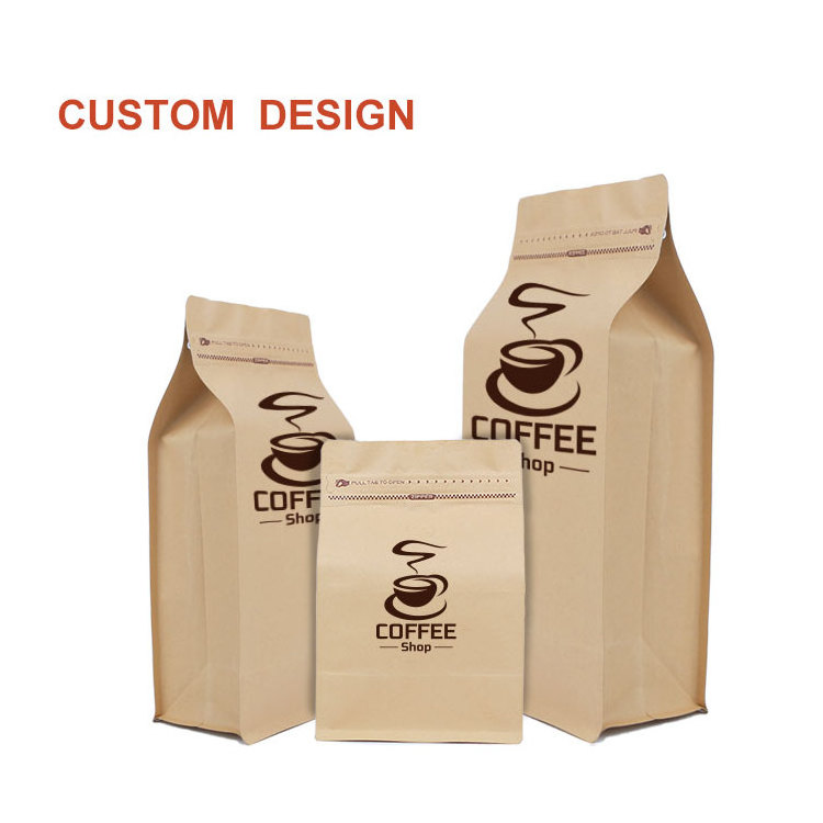 Wholesale flat bottom bolsa para 500g 1pound 250g side gusset packaging coffee bag with valve