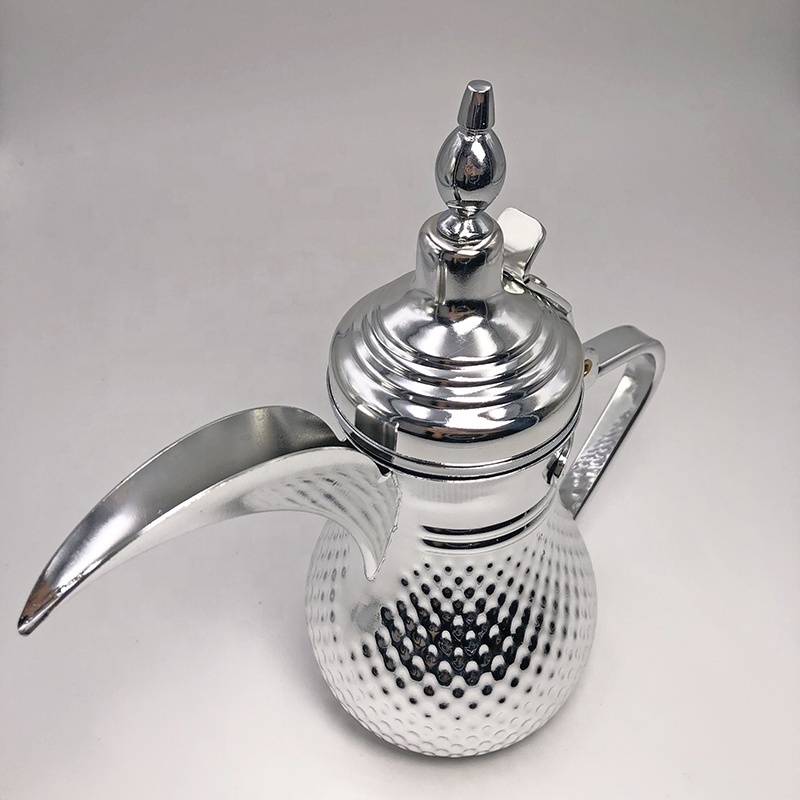 Hot sale arabic Dallah long spout kettle India stainless steel tea pot coffee pot