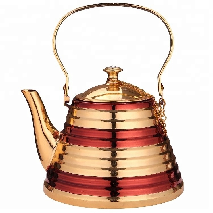 Serving tea Pot  stainless steel  Kettle 48/60/70oz   Medium with colorfully finished like gold purple and copper