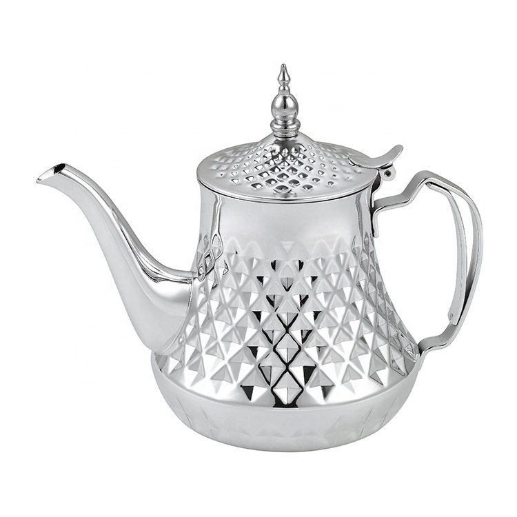 2022 New design Arabic Morocco gold silver stainless steel tea pot tea kettle 26/36/48/60oz